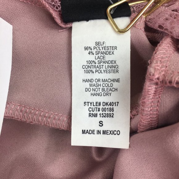 Mauve Bodycon Mini Dress with Lace Detail - Picture 6 of 6